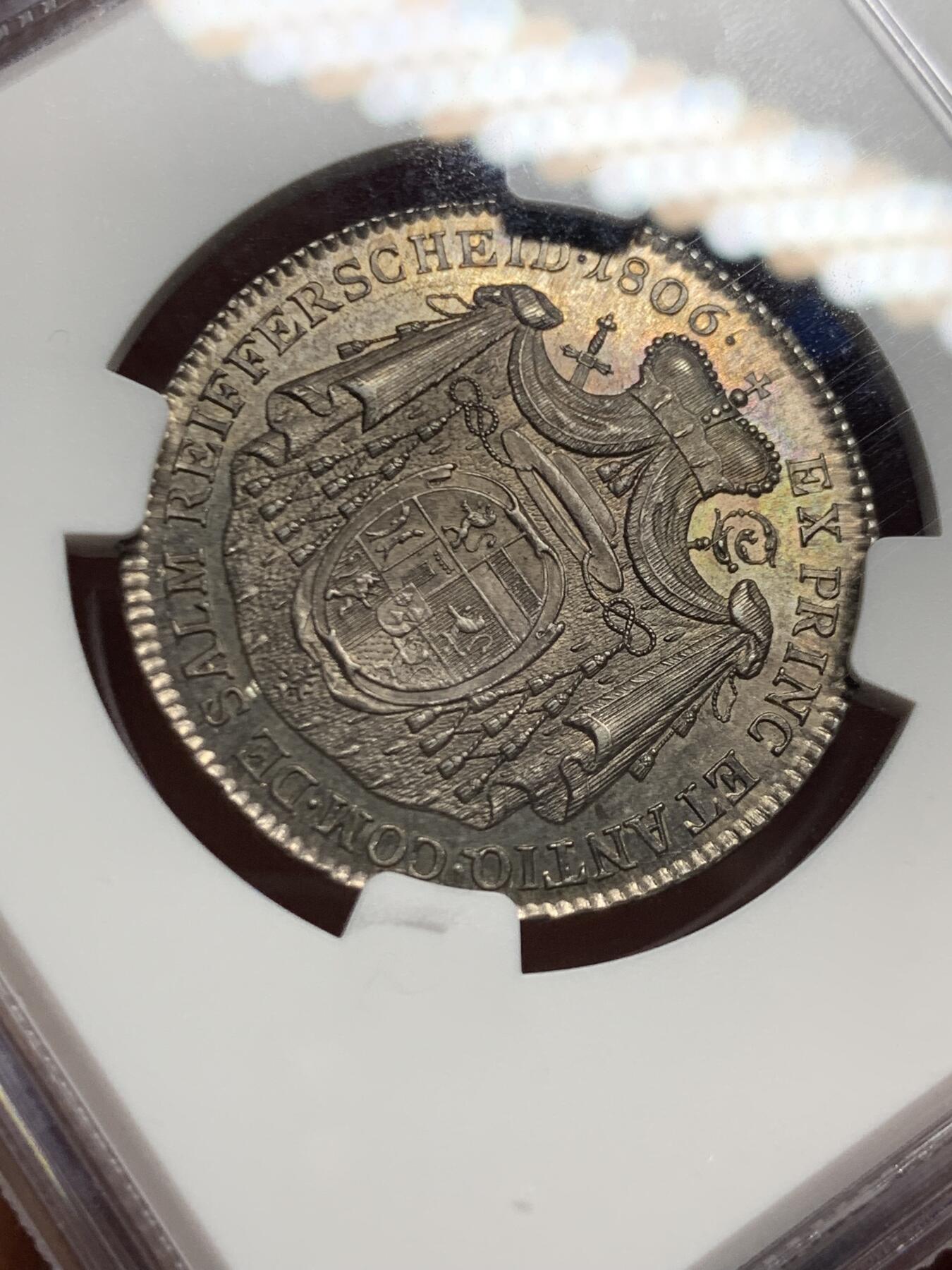 《竞宝斋》第445场 周日，周一，2场连拍 （全场包邮） 冠军分 NGC MS64 奥地利帝国  1806年 古尔克主教区 20克鲁泽银币 独年发行  精品辅币