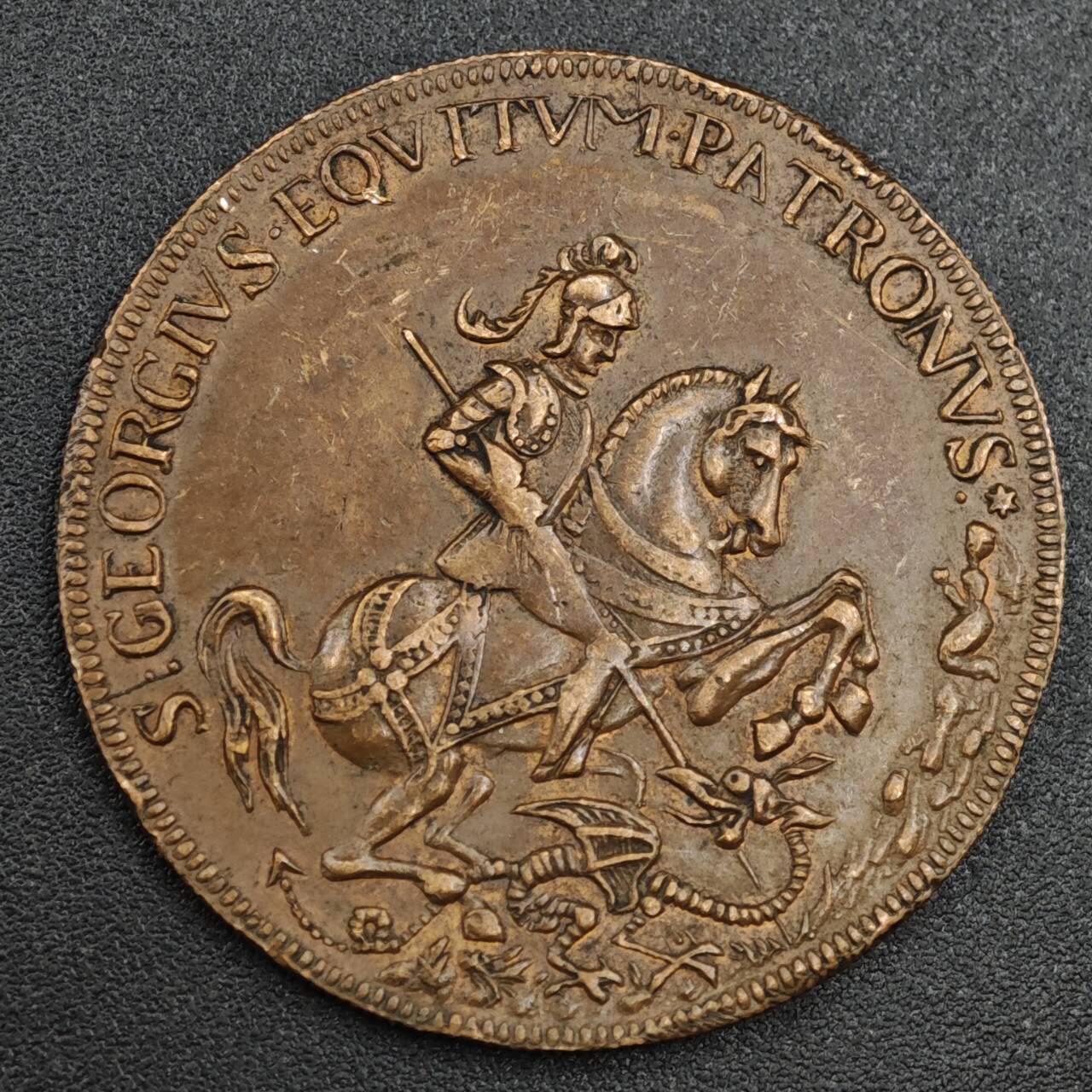 【淘币小摊】实时拍第八百二十一拍   散币场   满百包邮可预留二周 每周一统一发货   欧洲圣乔治屠龙铜章