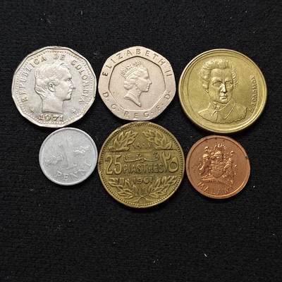 【全场包邮】纯粹捡漏拍484场（免费代拍第21场） - 世界各国各年份散币6枚一组