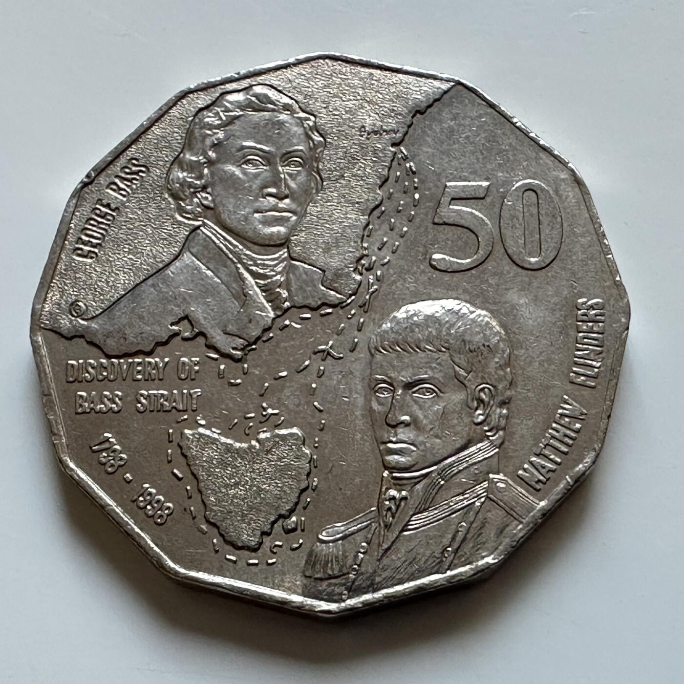 🌹外币初藏🌹🐯2025年第138场  每周二四六晚8️⃣点 接代拍 澳大利亚1998年50分纪念币—1