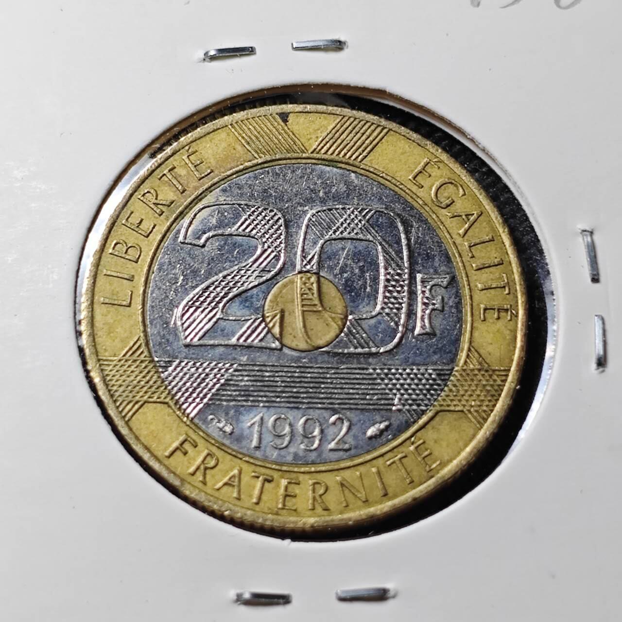 KK钱币收藏小铺 第375期  2月预留时间 周末发货  法国20法郎纪念币