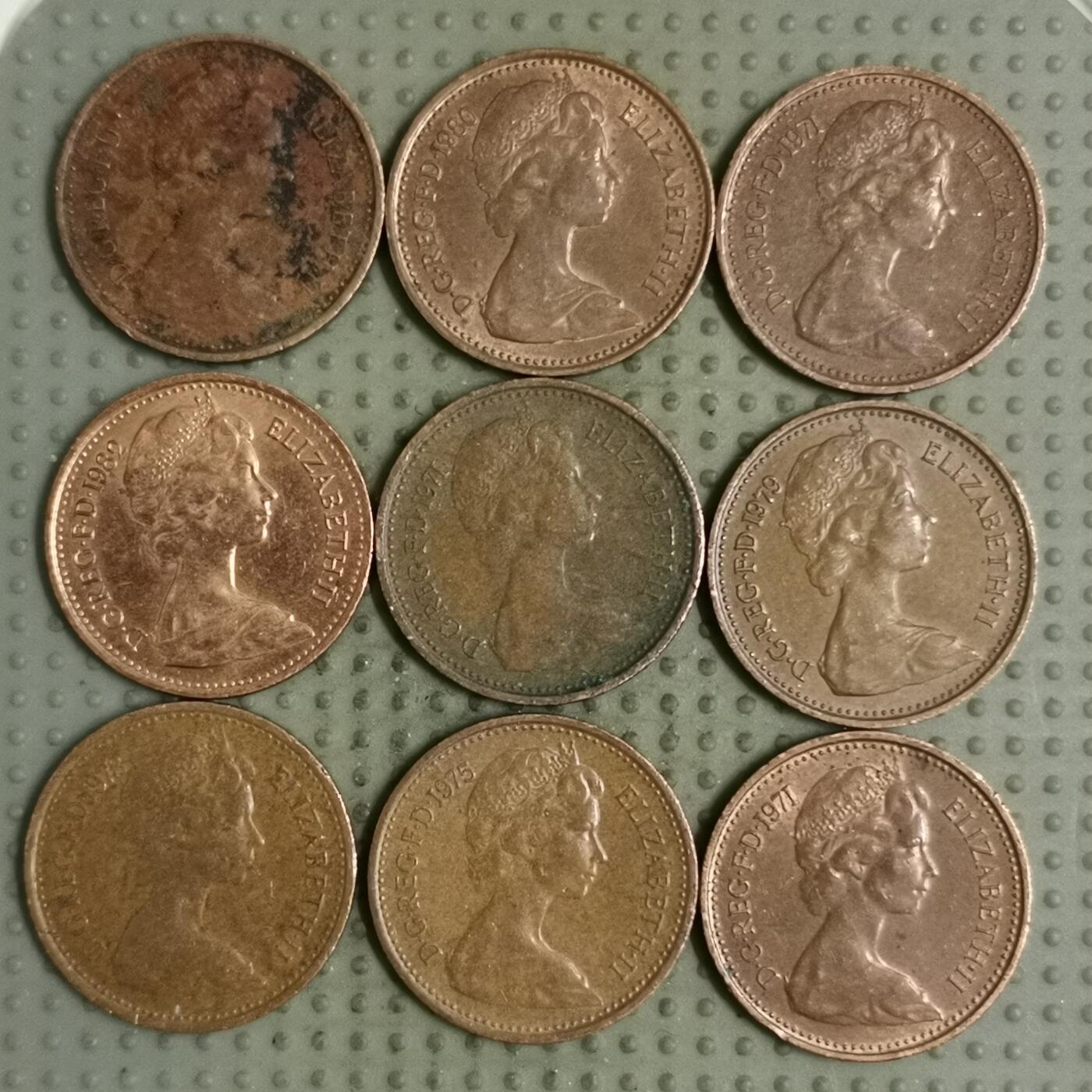 2025年第133场各国散币拍卖（总第133场） 英国1/2便士9枚