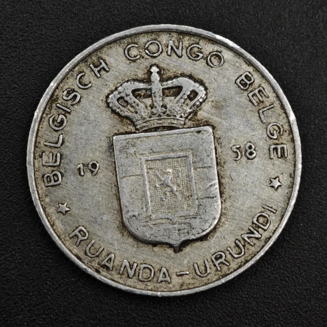 【淘币小摊】实时拍第八百二十一拍   散币场   满百包邮可预留二周 每周一统一发货   比属刚果1958年1法郎铝币