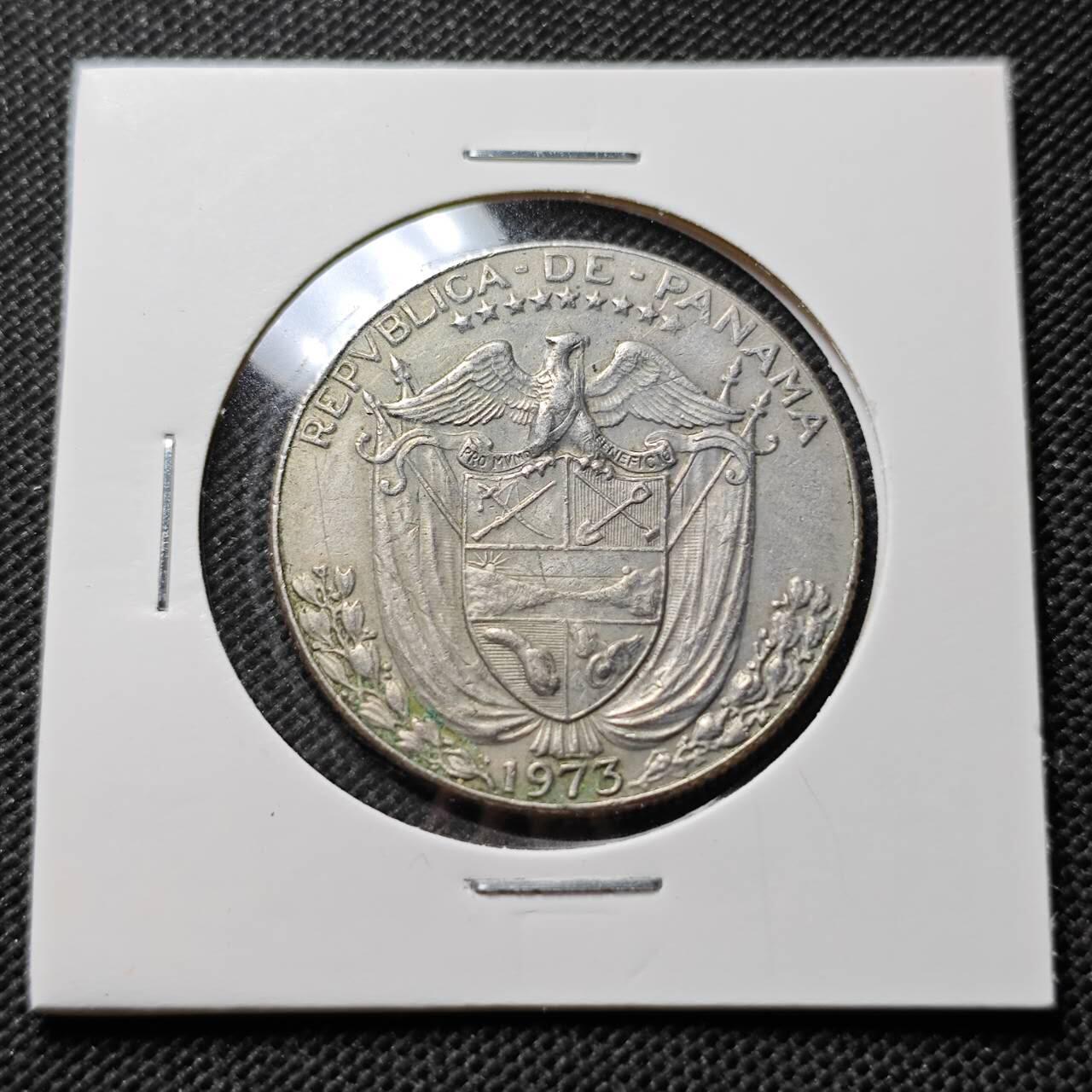 KK钱币收藏小铺 第375期  2月预留时间 周末发货  1973巴拿马1/2巴波亚