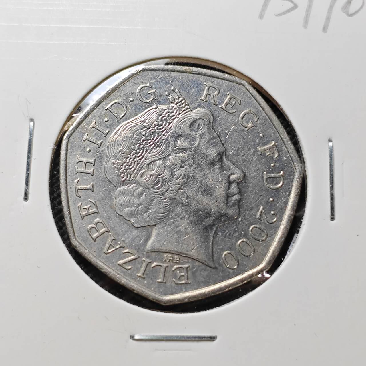 KK钱币收藏小铺 第375期  2月预留时间 周末发货  英国50便士纪念币