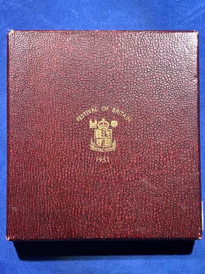 《竞宝斋》第445场 周日，周一，2场连拍 （全场包邮） - 英国1951年乔治六世套币，少见原盒装，发行量2万套，细节见图。