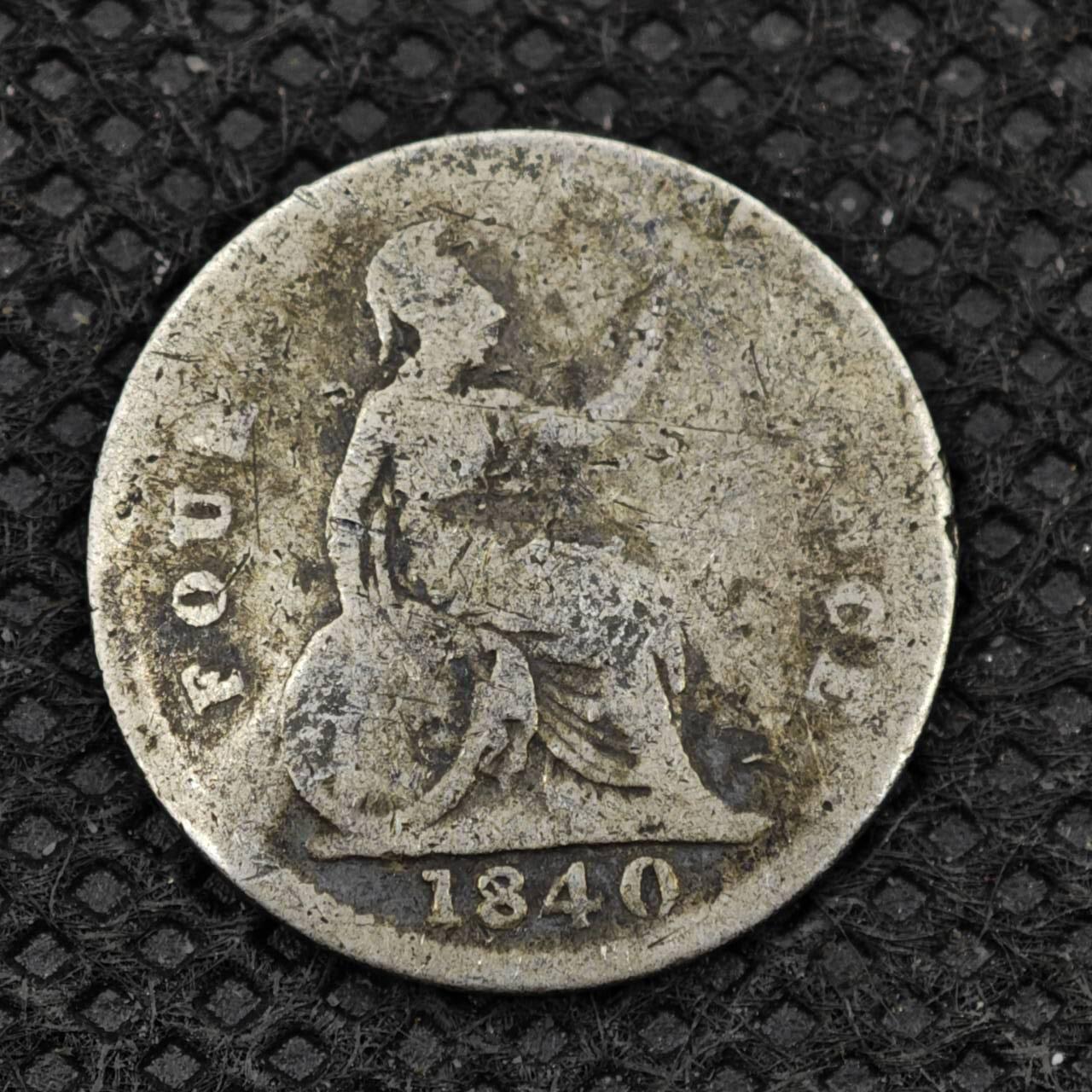 【淘币小摊】限时拍第八百二十四拍  小银币场  满百包邮可预留两周  周一统一发货    英国1840年维多利亚4便士银币