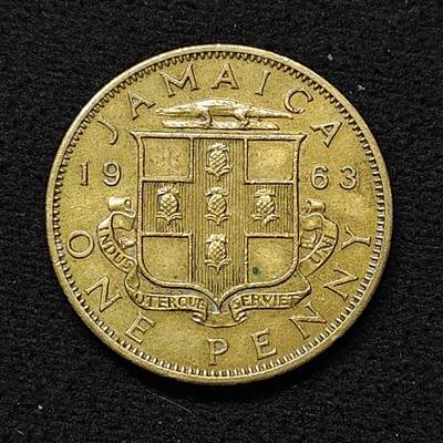 【全场包邮】纯粹捡漏拍484场（免费代拍第21场） - 牙买加1963年女王1便士