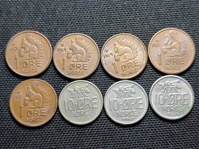 KK钱币收藏小铺 第375期  2月预留时间 周末发货 -  挪威动物版一组8枚