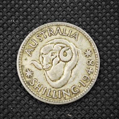 【淘币小摊】限时拍第八百二十四拍  小银币场  满百包邮可预留两周  周一统一发货  -       澳大利亚1948年乔治六世一先令银币