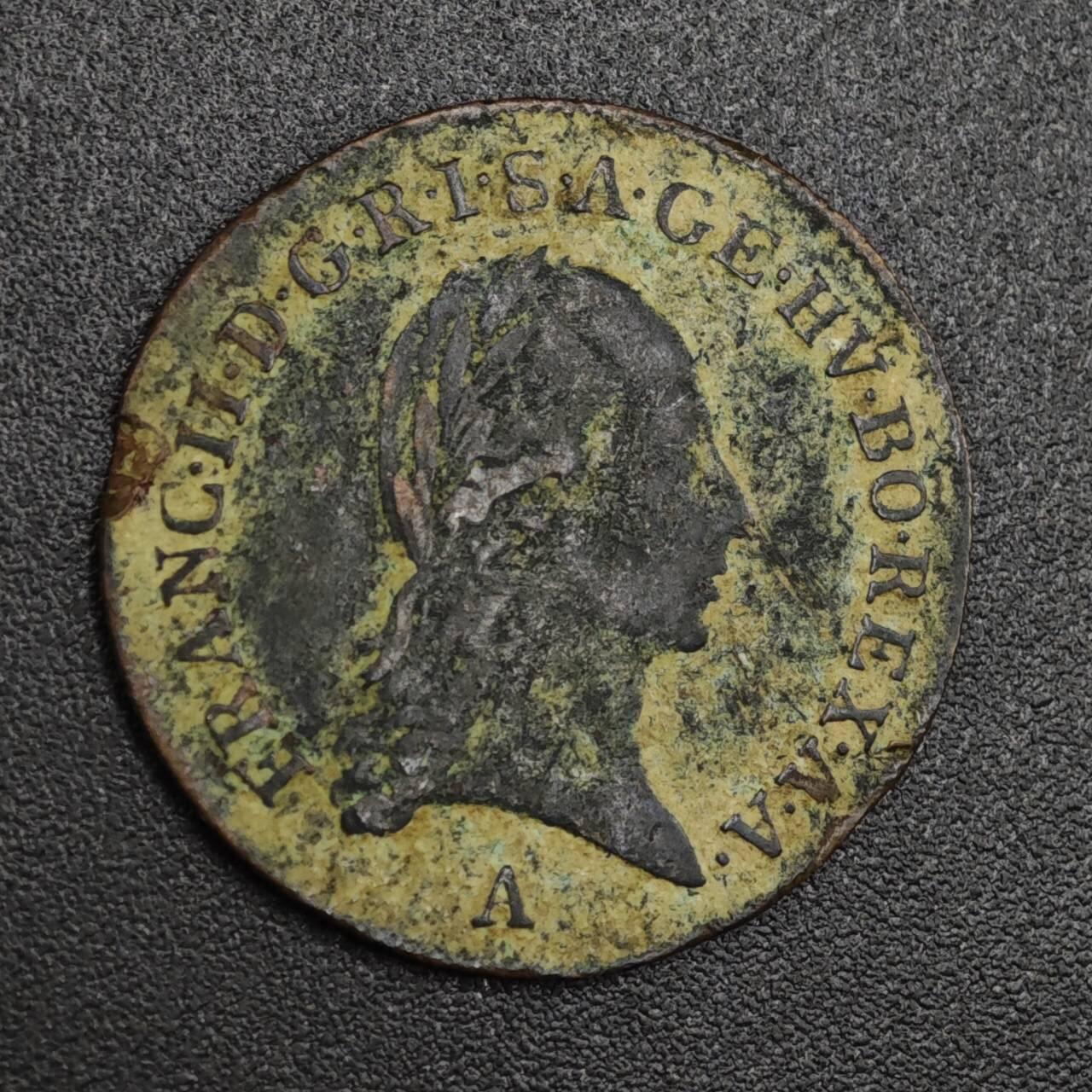 【淘币小摊】实时拍第八百二十一拍   散币场   满百包邮可预留二周 每周一统一发货   奥地利1800年1/2克鲁泽铜币