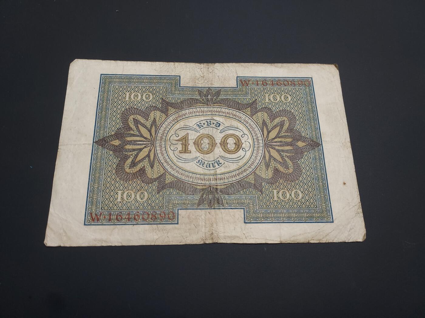 博彦收藏  12月15日 8点 钱币专场 全场包邮 1920 德国100马克 流通品