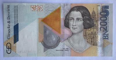 2025第25场（总第225期）：精品测试钞、塑料钞、纪念券、外钞综合场 - 捷德G&D“玛丽·普鲁士公主”多重防伪测试钞UNC