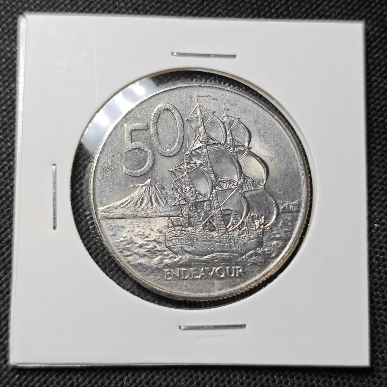 KK钱币收藏小铺 第375期  2月预留时间 周末发货 1980 新西兰50分