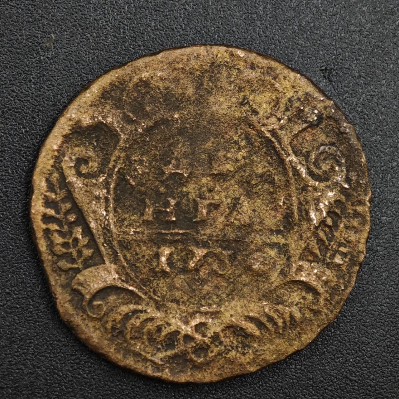 【淘币小摊】实时拍第八百二十一拍   散币场   满百包邮可预留二周 每周一统一发货   沙俄1734年双头鹰1/2戈比铜币