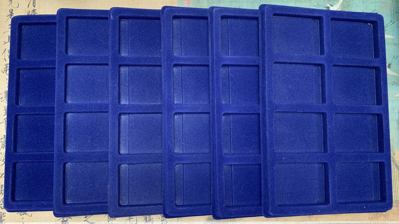 《竞宝斋》第445场 周日，周一，2场连拍 （全场包邮） 德国灯塔钱币展示托盘6个（单盘8枚装，常规NGC、PCGS评级币均能放下，状态非常好）