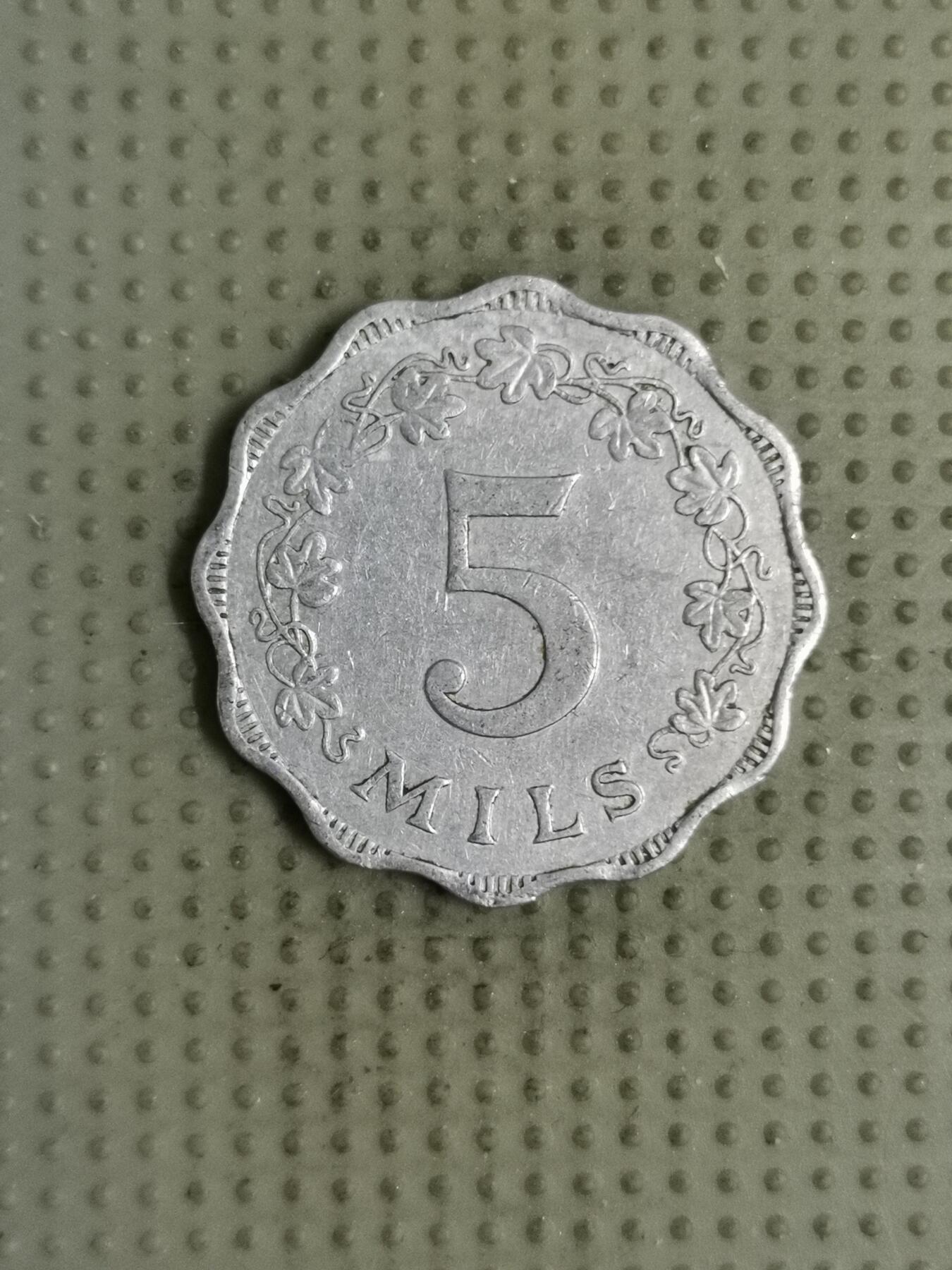 2025年第133场各国散币拍卖（总第133场） 马耳他1972年5米尔