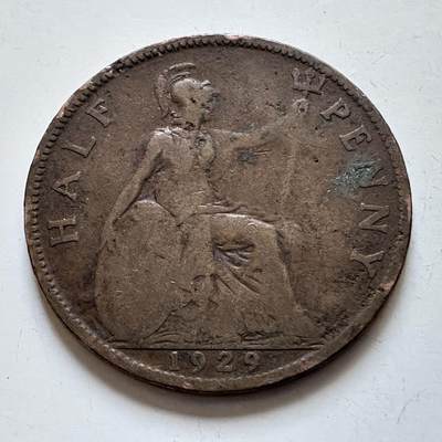 🌹外币初藏🌹🐯2025年第138场  每周二四六晚8️⃣点 接代拍 - 英国1929年半便士b