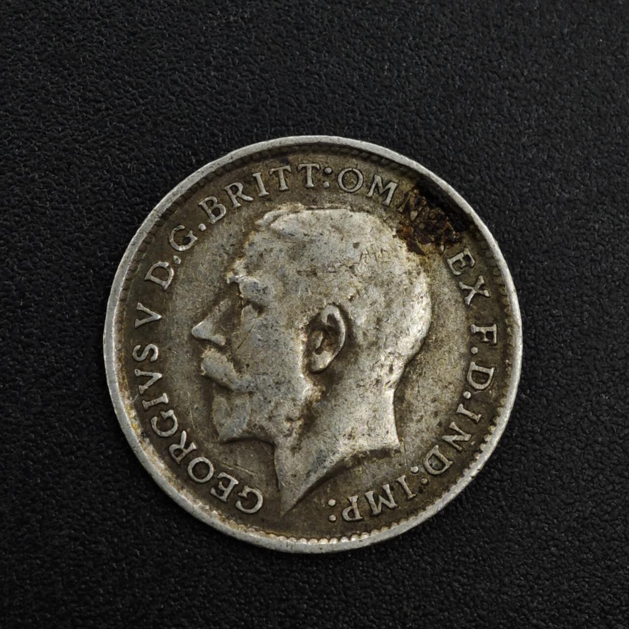 【淘币小摊】实时拍第八百二十一拍   散币场   满百包邮可预留二周 每周一统一发货   英国1912年乔治五世3便士银币