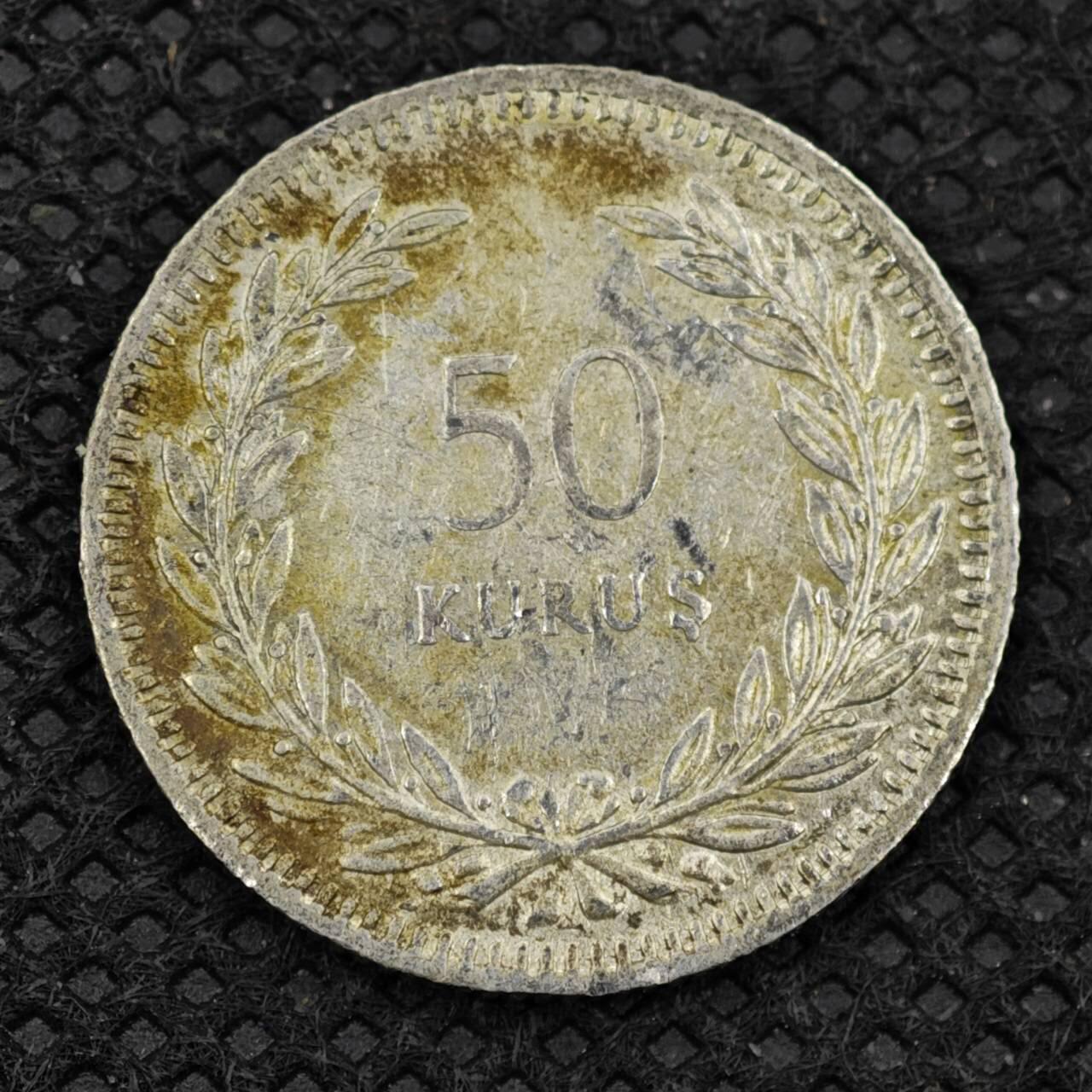 【淘币小摊】限时拍第八百二十四拍  小银币场  满百包邮可预留两周  周一统一发货   土耳其1947年50库鲁银币