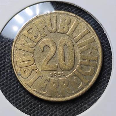 KK钱币收藏小铺 第375期  2月预留时间 周末发货 -  奥地利20格罗申铜币