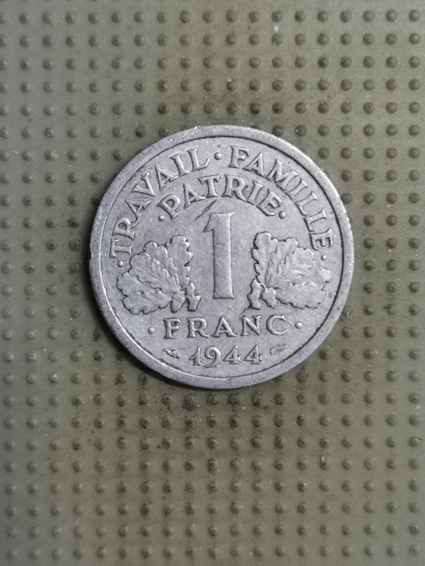 2025年第133场各国散币拍卖（总第133场） 维希法国1944年1法郎