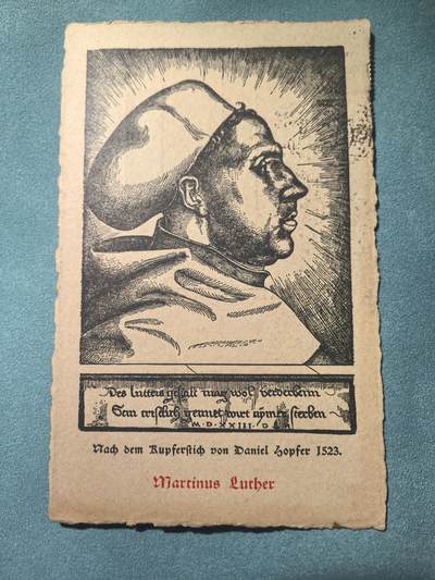 盛世勋华——号角文化勋章邮票专场拍卖第292期 - 德国（魏玛）1921年 马丁·路德版画 实寄明信片