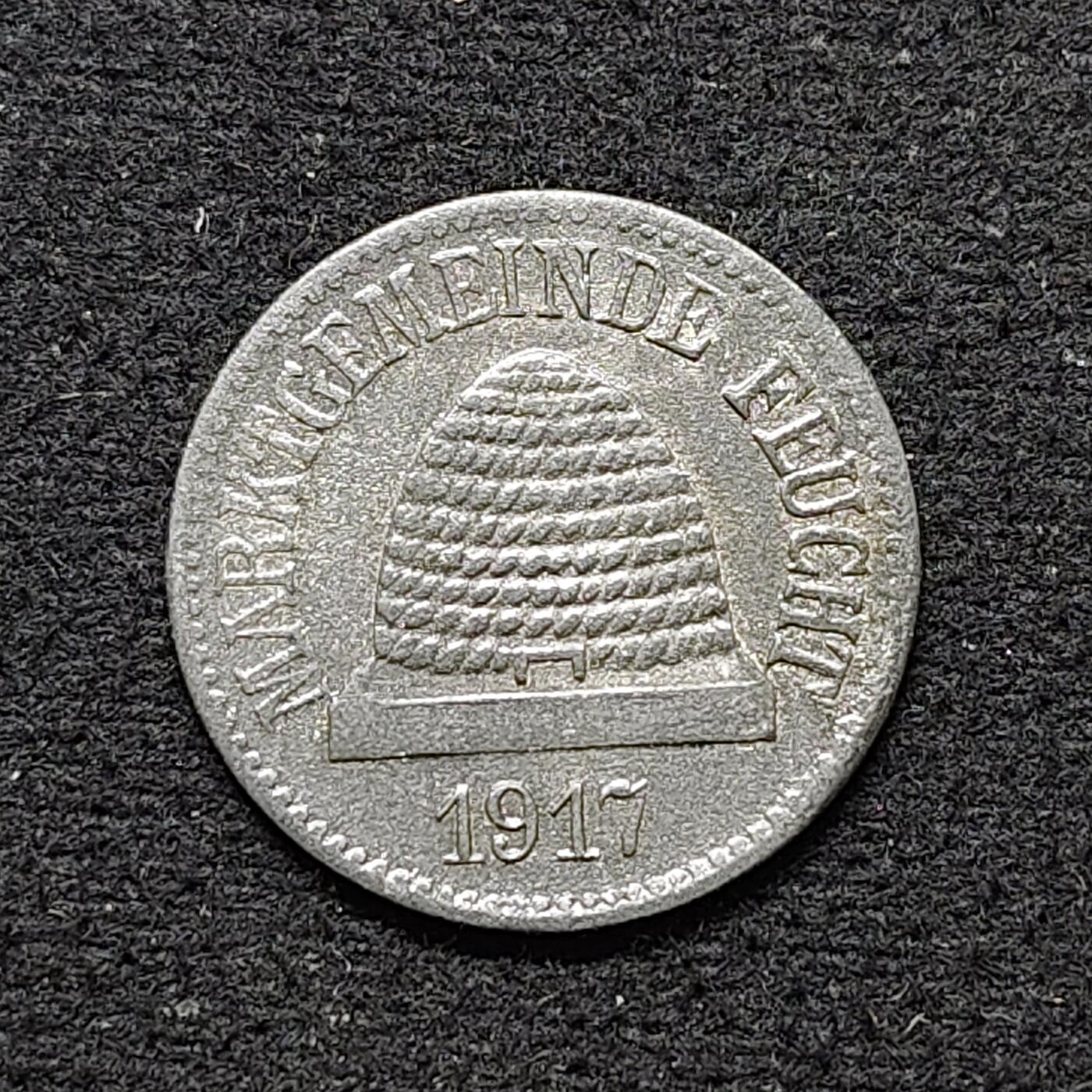 【全场包邮】纯粹捡漏拍484场（免费代拍第21场） 德国紧急状态福伊希特1917年10芬妮锌币