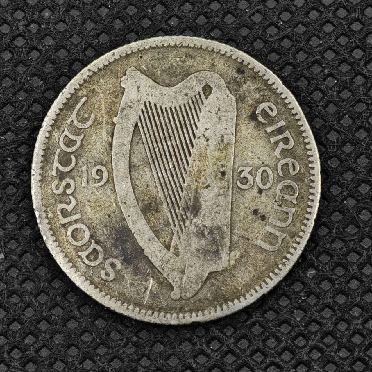 【淘币小摊】限时拍第八百二十四拍  小银币场  满百包邮可预留两周  周一统一发货   爱尔兰1930年1先令银币