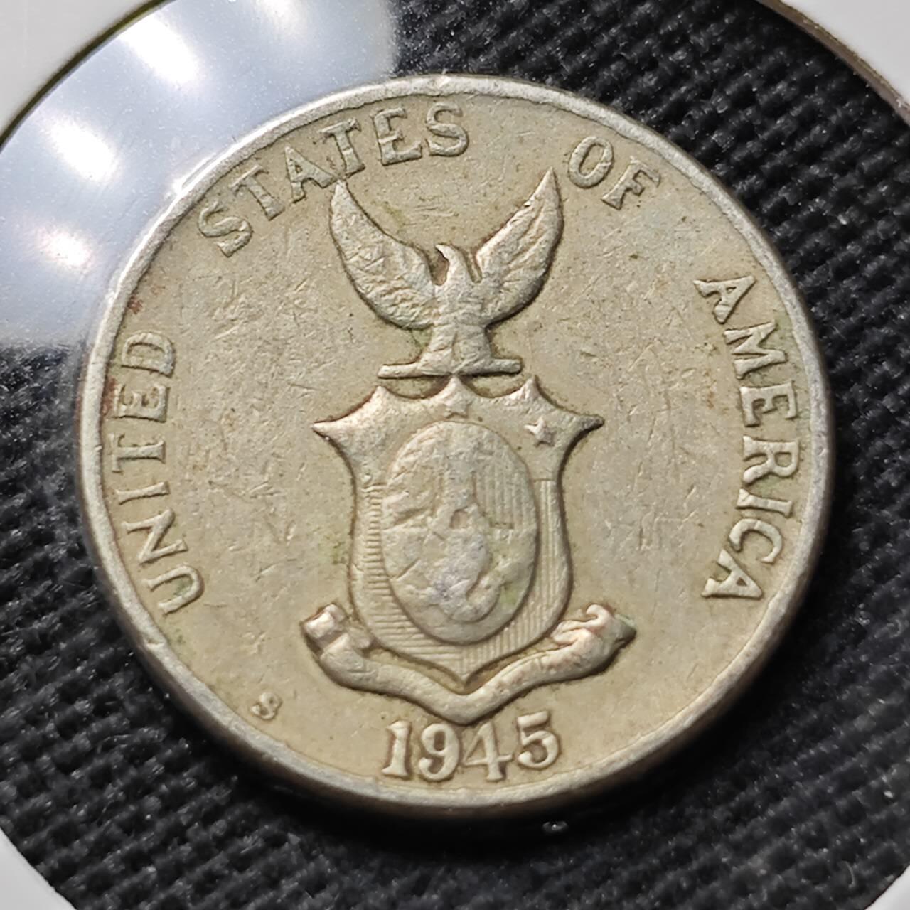 KK钱币收藏小铺 第375期  2月预留时间 周末发货  1945菲律宾5分