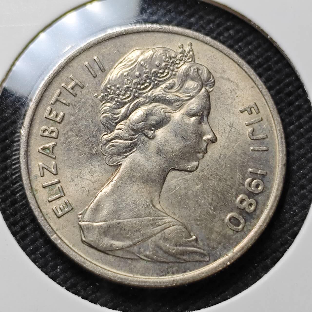 KK钱币收藏小铺 第375期  2月预留时间 周末发货  1980斐济10分好品