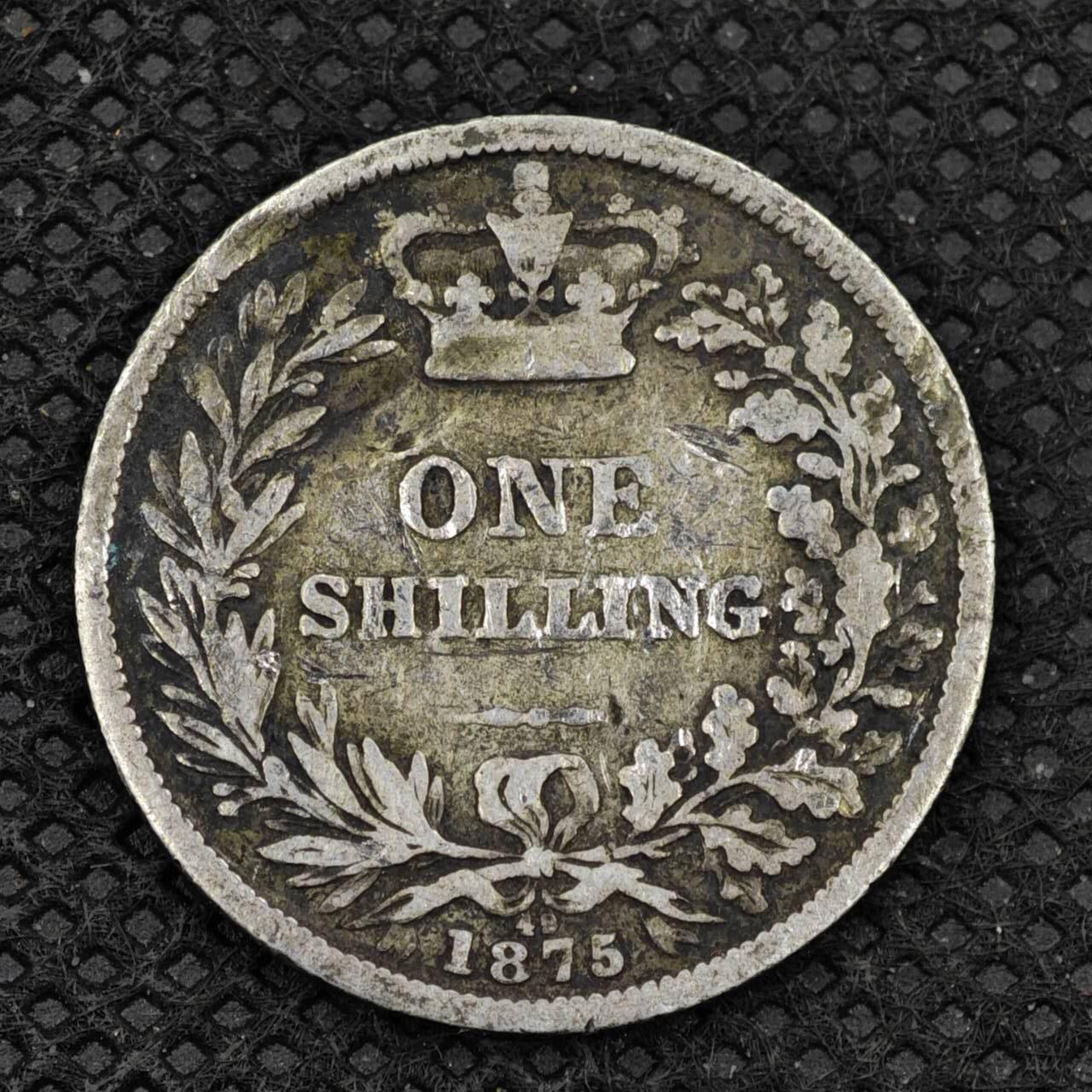 【淘币小摊】限时拍第八百二十四拍  小银币场  满百包邮可预留两周  周一统一发货   英国1875年维多利亚一先令银币