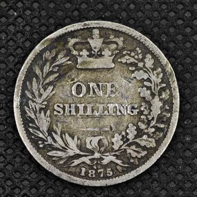【淘币小摊】限时拍第八百二十四拍  小银币场  满百包邮可预留两周  周一统一发货  -  英国1875年维多利亚一先令银币