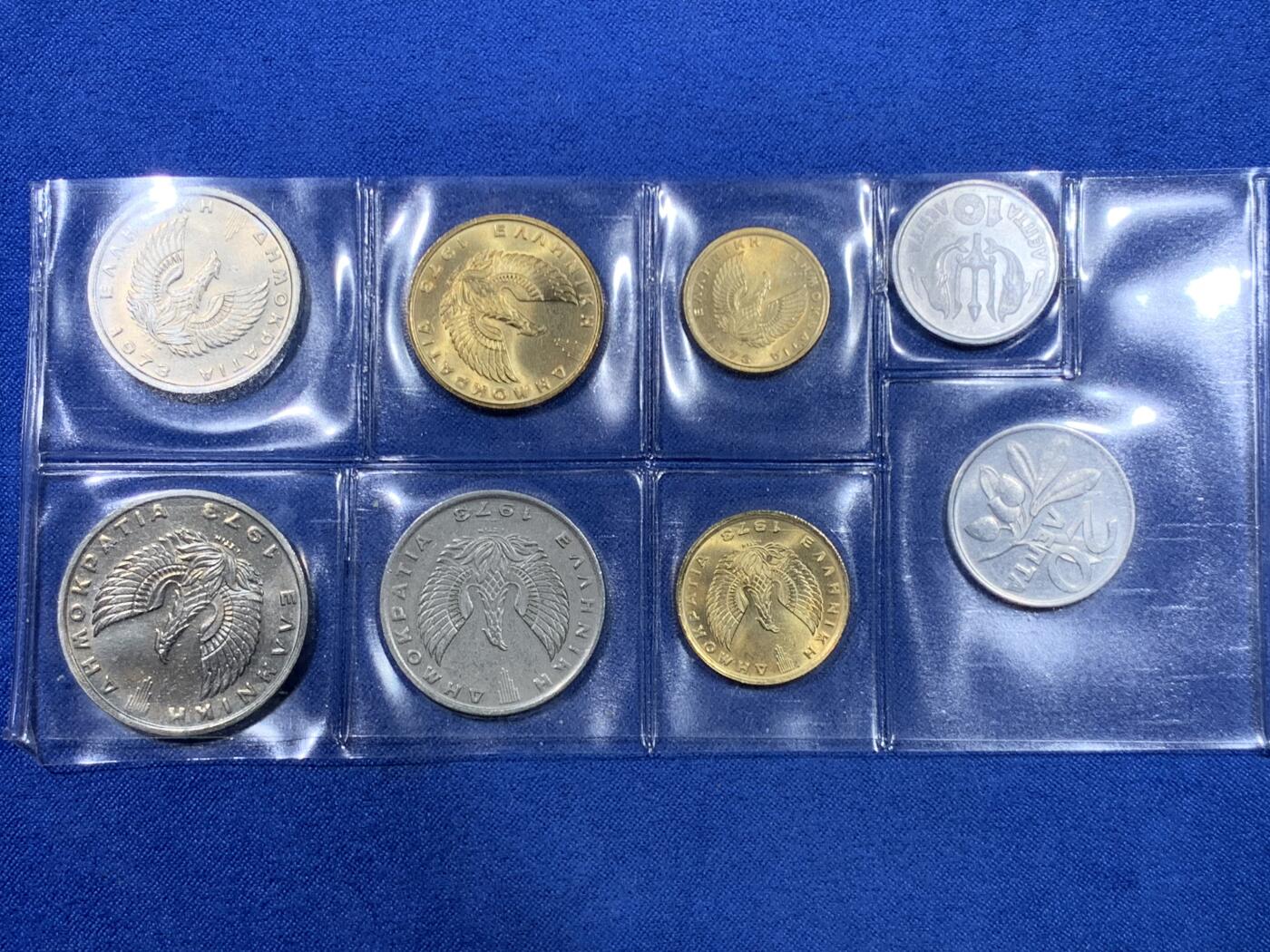 《竞宝斋》第445场 周日，周一，2场连拍 （全场包邮） 希腊 1973年 8枚装 含多枚经典品种 状态拉满