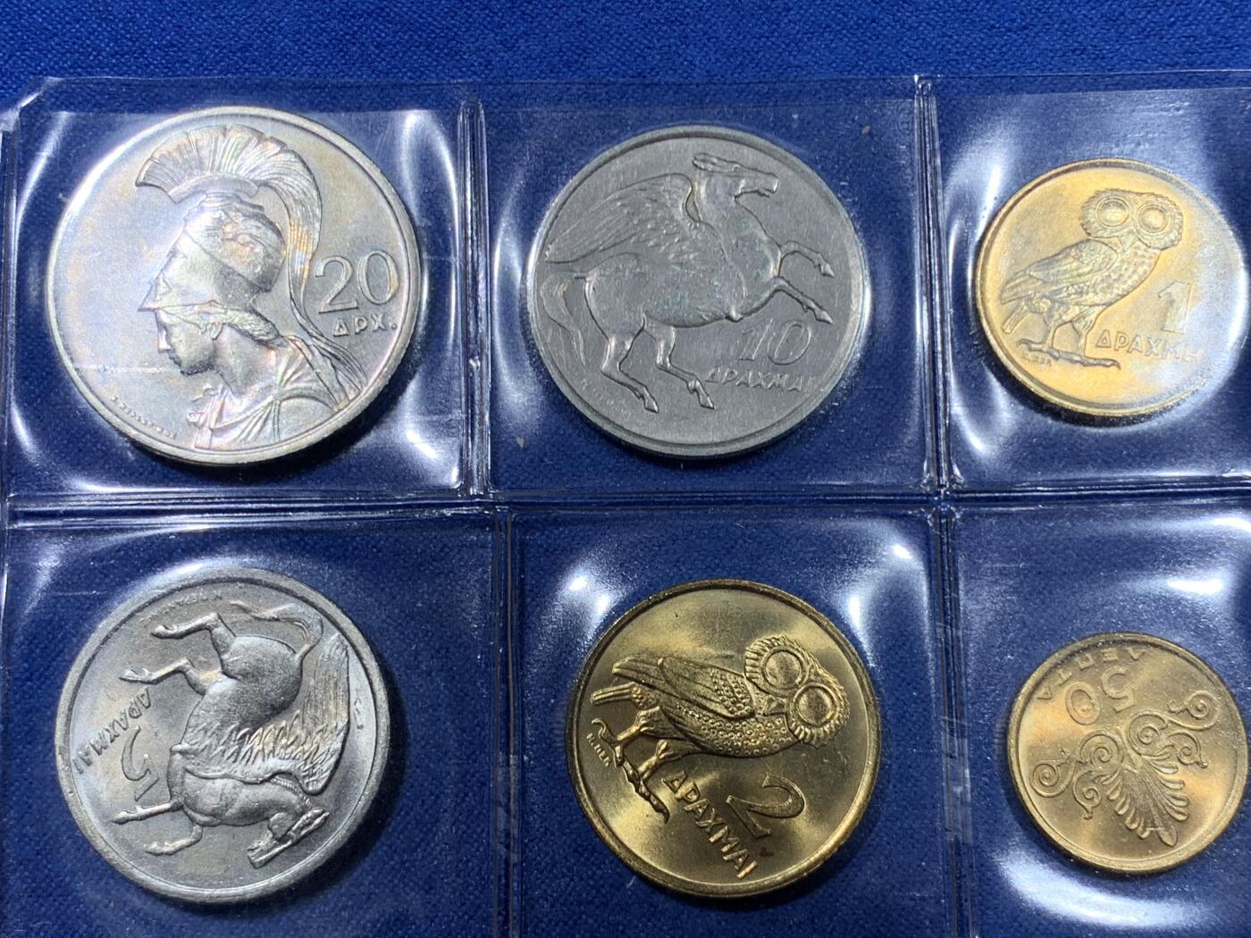 《竞宝斋》第445场 周日，周一，2场连拍 （全场包邮） 希腊 1973年 8枚装 含多枚经典品种 状态拉满