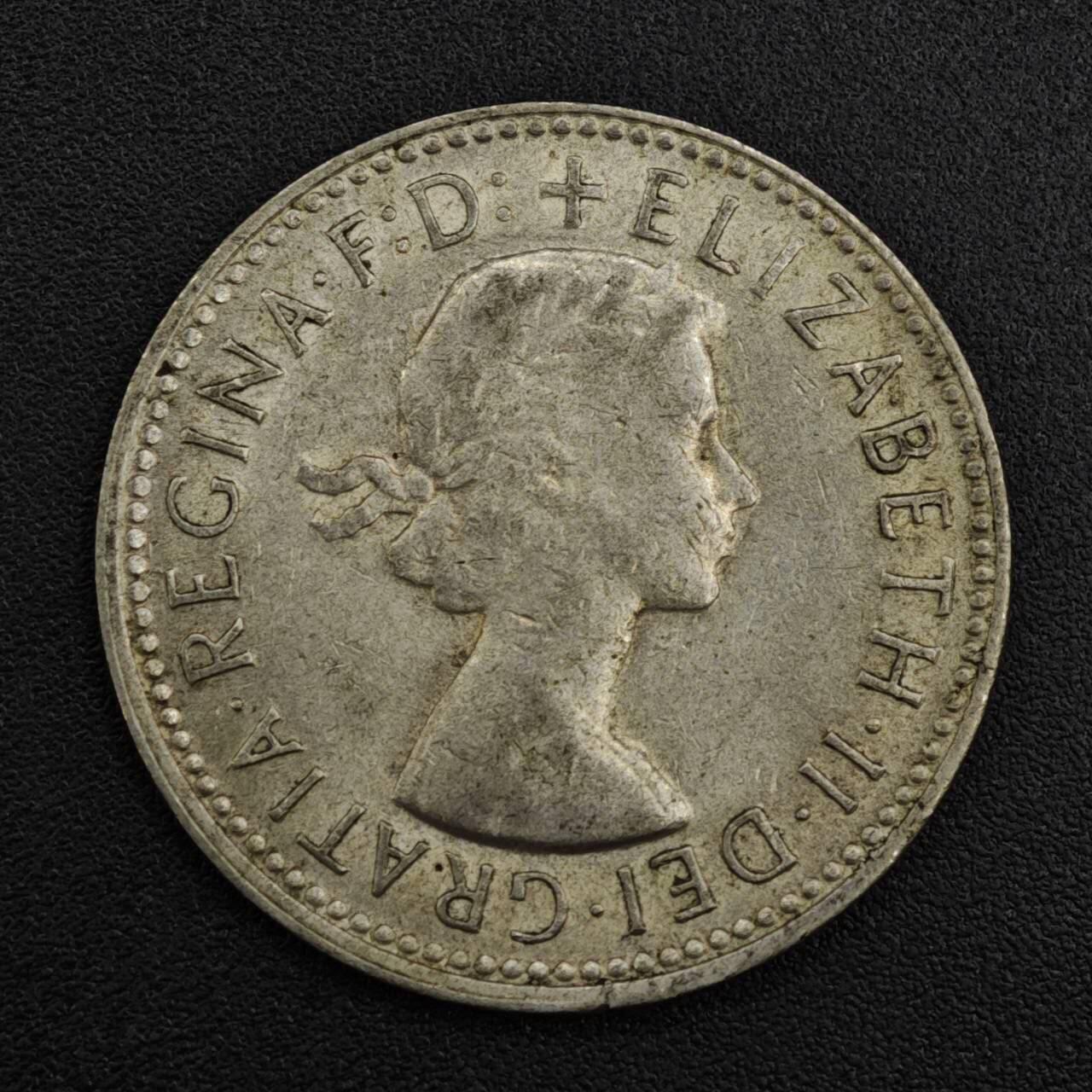 【淘币小摊】实时拍第八百二十一拍   散币场   满百包邮可预留二周 每周一统一发货   澳大利亚1963年伊丽莎白二世一先令绵羊银币