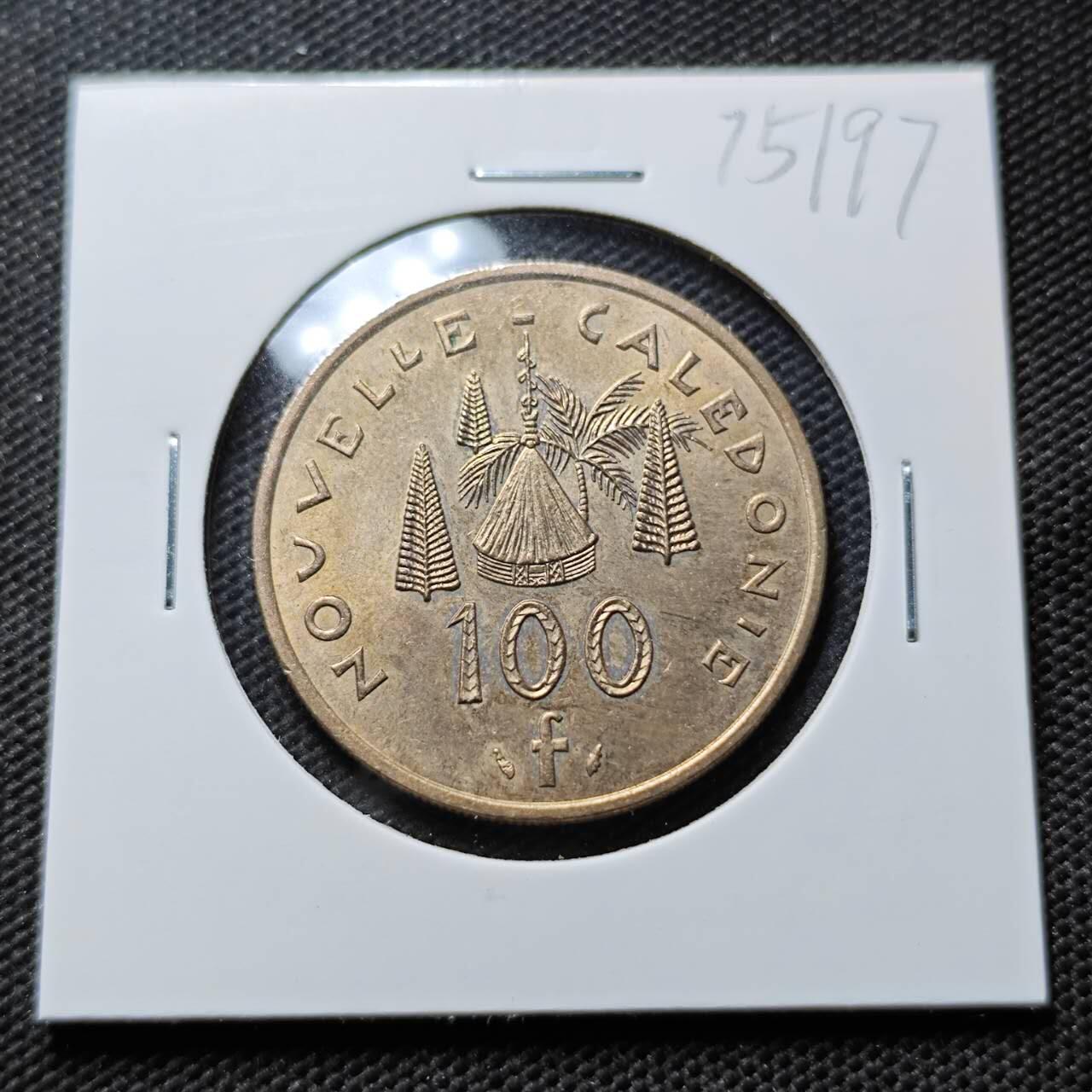 KK钱币收藏小铺 第375期  2月预留时间 周末发货  1992法属新喀里多尼亚100法郎