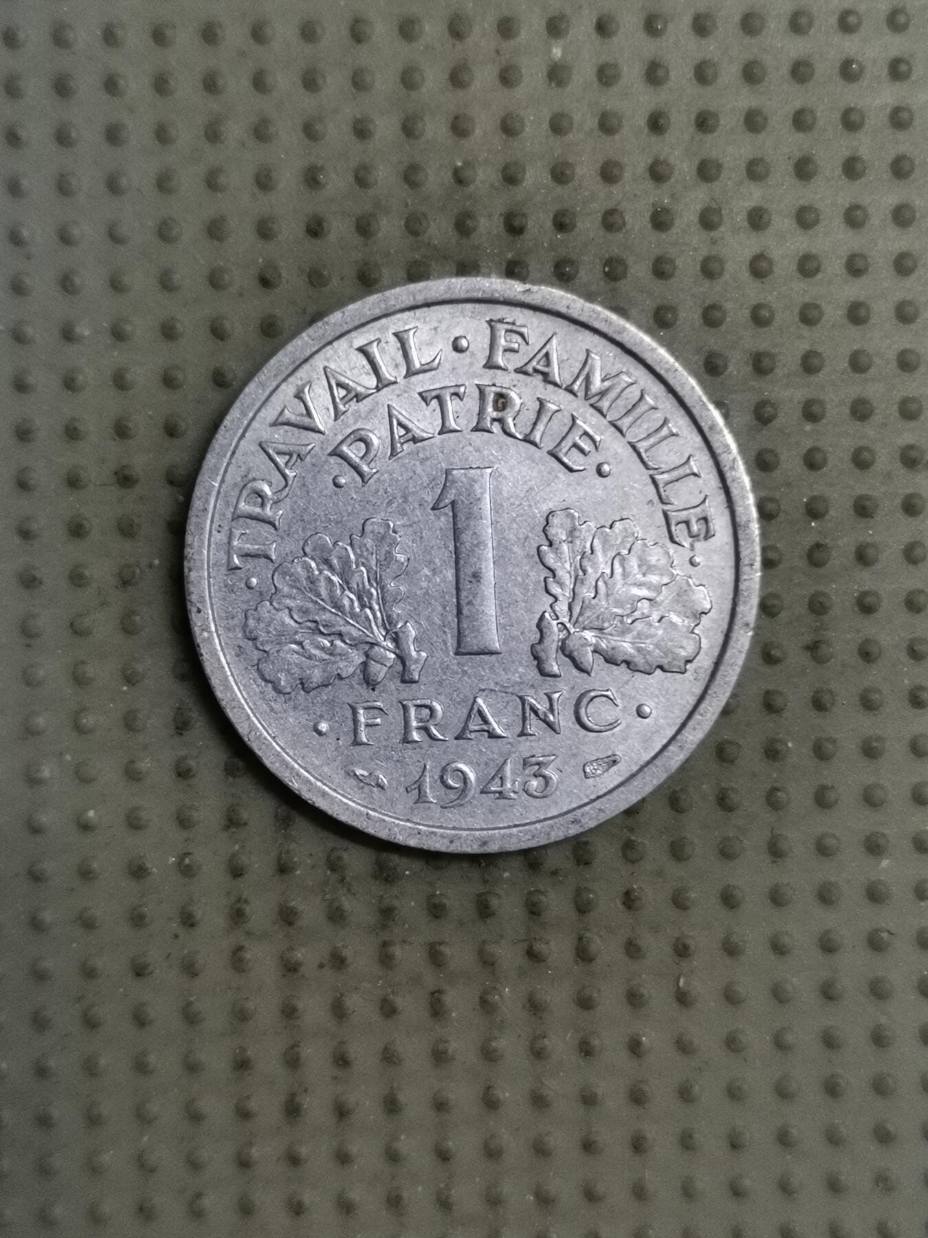 2025年第133场各国散币拍卖（总第133场） 维希法国1943年1法郎