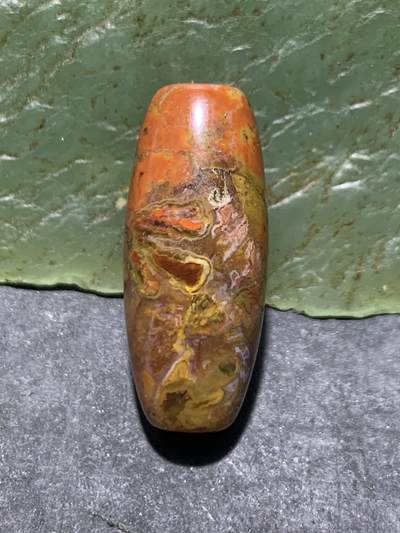 放福利！原皮战国红玛瑙通货随形桶珠一个 - 放福利！原皮战国红玛瑙通货随形桶珠一个