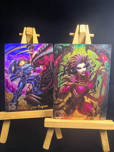 无佣金 不寄存 不收拍 链接少 我只是一个小小的卡牌收藏玩家   需要多宫大佬请私聊 部分卡牌设有底价（不想玩的那么累，即使有底价也会比市场价便宜的多，懂的自然懂） 拒绝小号抬价 大家放心拍 所有拍品部分套有卡膜 部分卡牌多宫 自制卡牌 不包厂瑕 放大镜 品控 勿拍 流拍商品会循环 感谢大家支持 留个关注 不定时上新 谢谢 - 奇点卡牌 星际争霸 粗闪2张