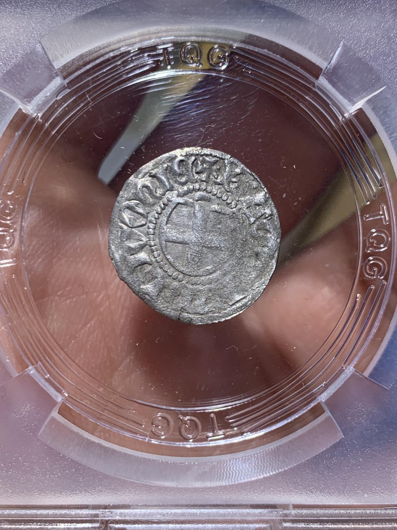 《竞宝斋》第445场 周日，周一，2场连拍 （全场包邮） TQG XF 利沃尼亚骑士团（宝剑骑士团） 1413-1424 银币 骑士团银币 打制不错 细节较好 少见品种