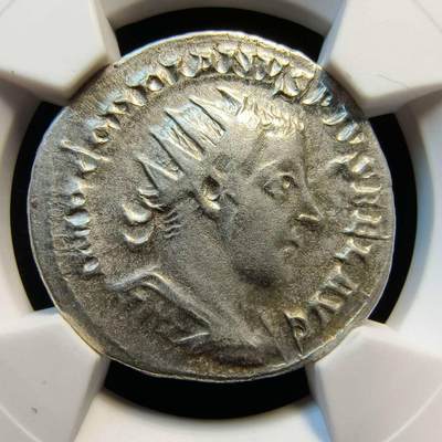 古罗马帝国戈尔迪安三世1安东尼银币AU50 - 古罗马帝国戈尔迪安三世1安东尼银币AU50