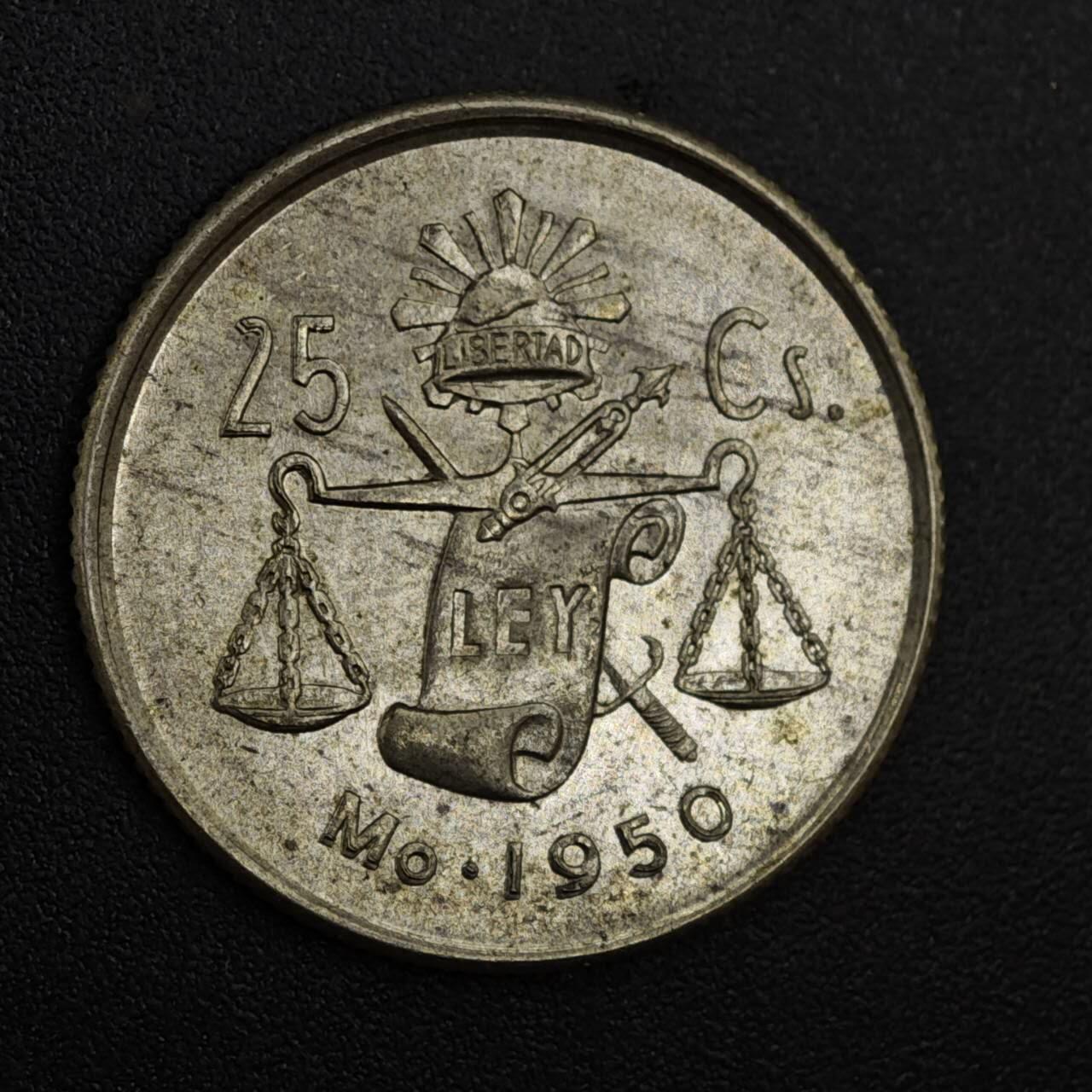 【淘币小摊】实时拍第八百二十一拍   散币场   满百包邮可预留二周 每周一统一发货   墨西哥1950年25分银币