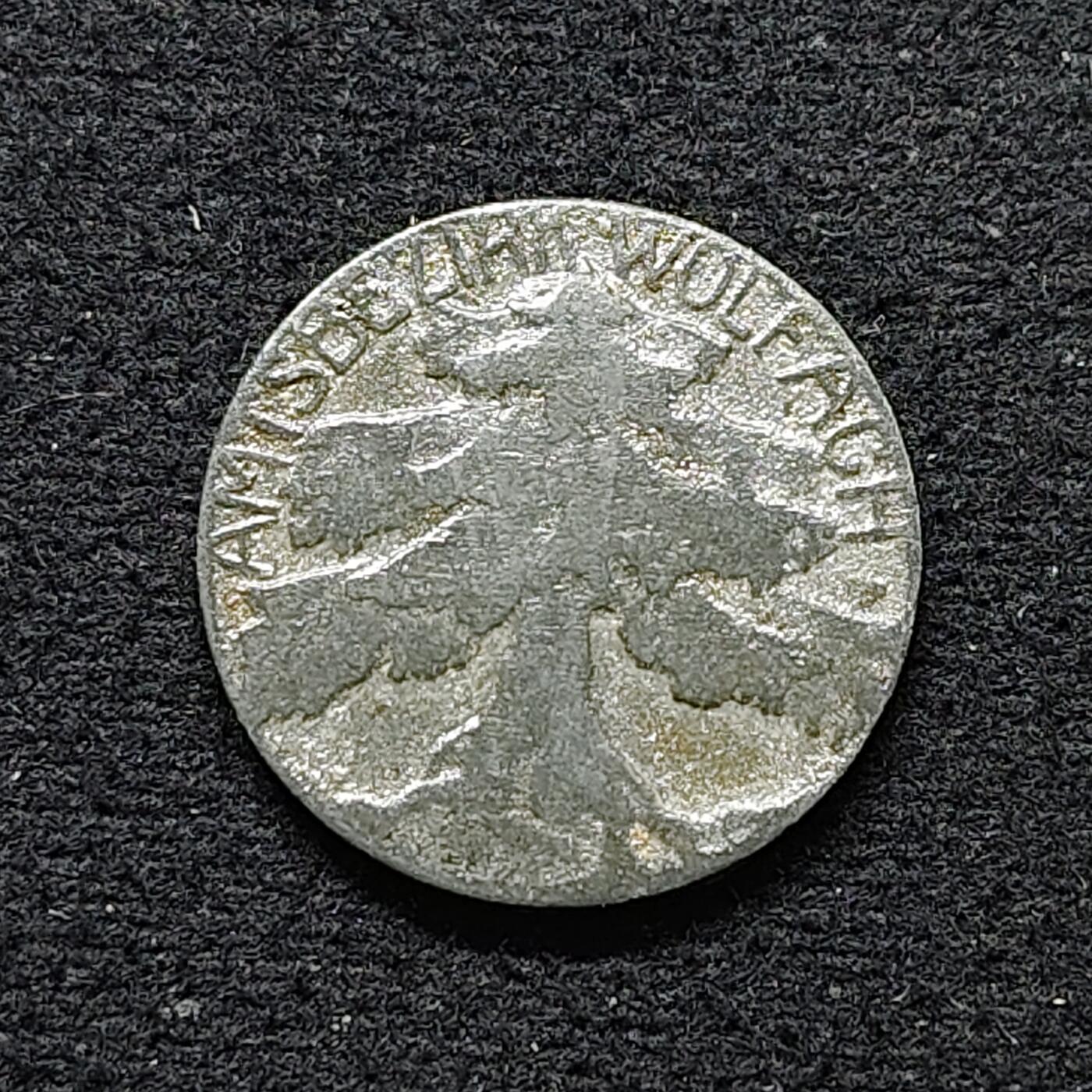 【全场包邮】纯粹捡漏拍484场（免费代拍第21场） 德国紧急状态沃尔法赫1919年10芬尼锌币