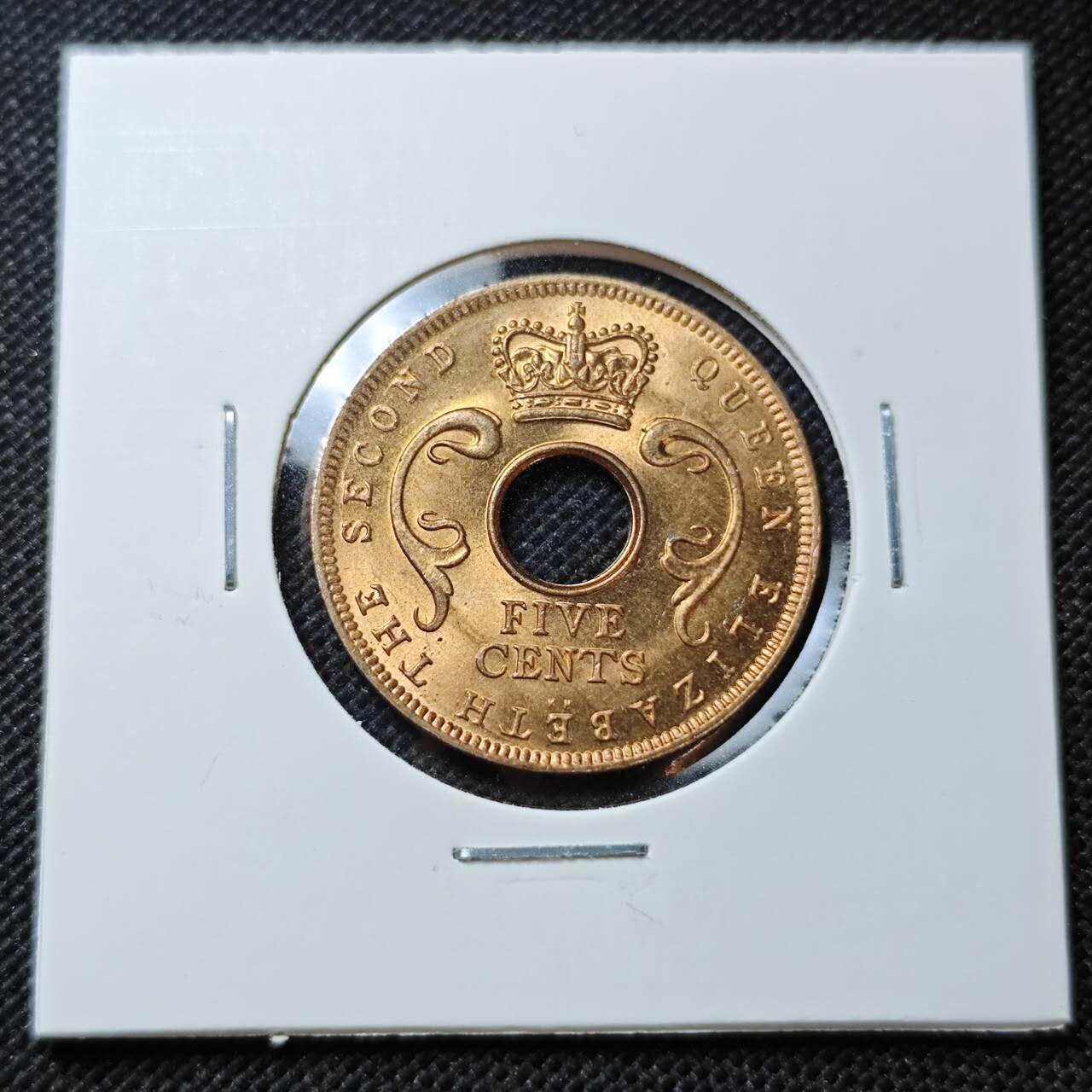 KK钱币收藏小铺 第375期  2月预留时间 周末发货  1957英属东非5分铜币好品