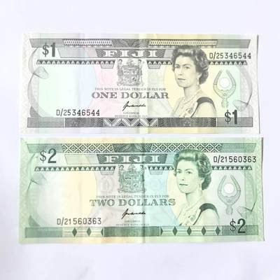 各国外币第101期 - 斐济1元2元 1993年版