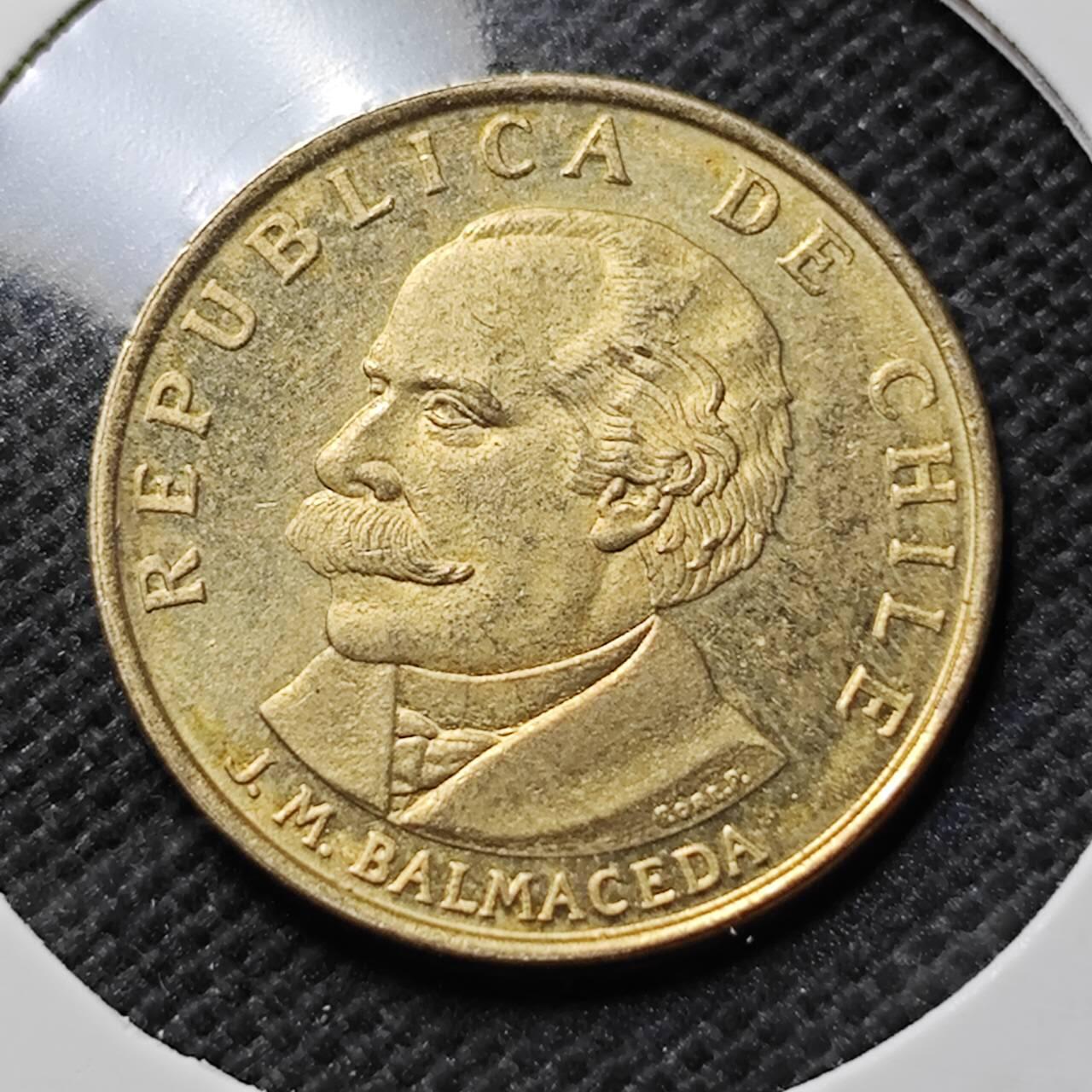 KK钱币收藏小铺 第375期  2月预留时间 周末发货  1972智利20分铜币 好品