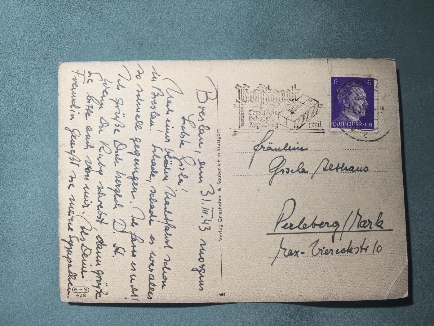 盛世勋华——号角文化勋章邮票专场拍卖第292期 德国（1939）花卉 实寄明信片 贴小胡子邮票