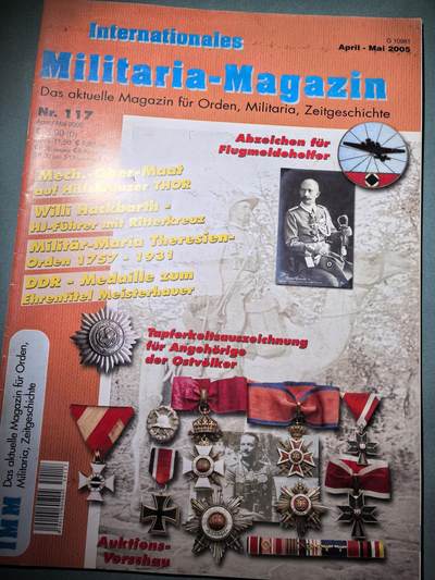 盛世勋华——号角文化勋章邮票专场拍卖第292期 - 德国出版 Militaria-Magazin杂志 2005年4/5月刊总第117期 58页