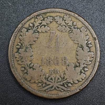 【淘币小摊】实时拍第八百二十一拍   散币场   满百包邮可预留二周 每周一统一发货   - 匈牙利1868年4克鲁泽铜币